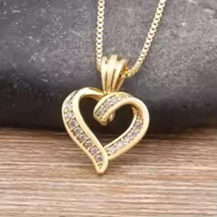 Gold Heart Necklace - Image 2